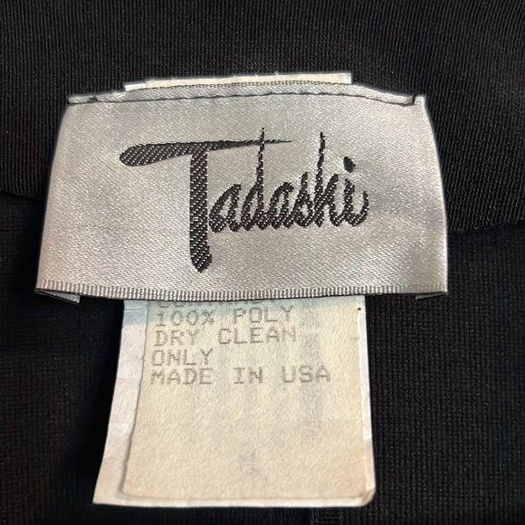 Tadashi NWOTblack cocktail/occasion knee length jacket sheer skirt szS - Picture 2 of 15